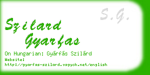 szilard gyarfas business card