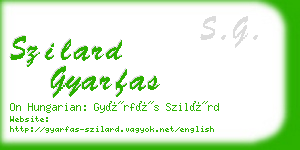 szilard gyarfas business card